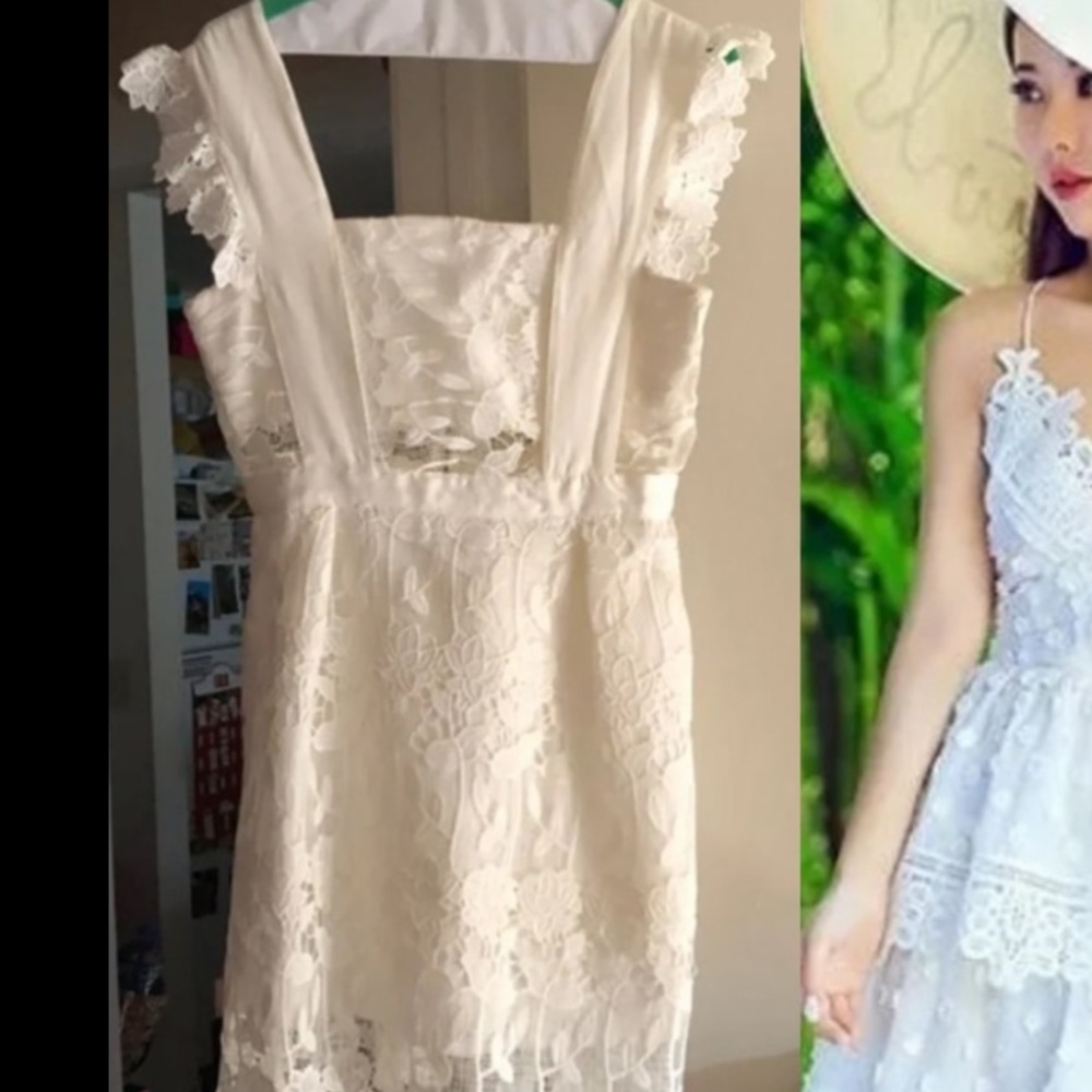 1 cute white lace dress